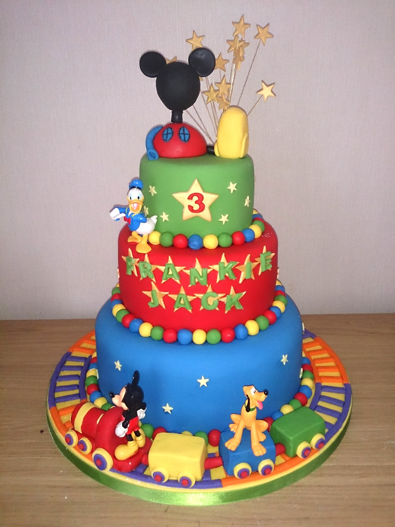Mickey Mouse 1st Birthday Cake - Decorated Cake by Custom - CakesDecor