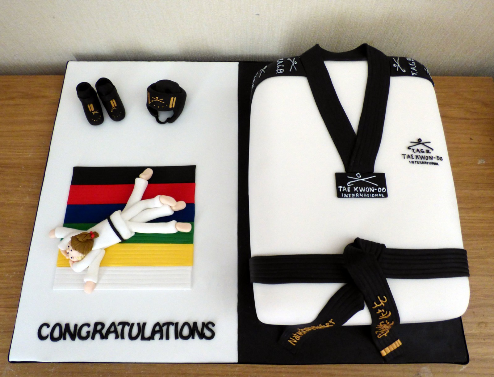 Martial Arts Uniform Cake Inspired By Cherrys Cakes Loved The Simple Design  All Fondant - CakeCentral.com