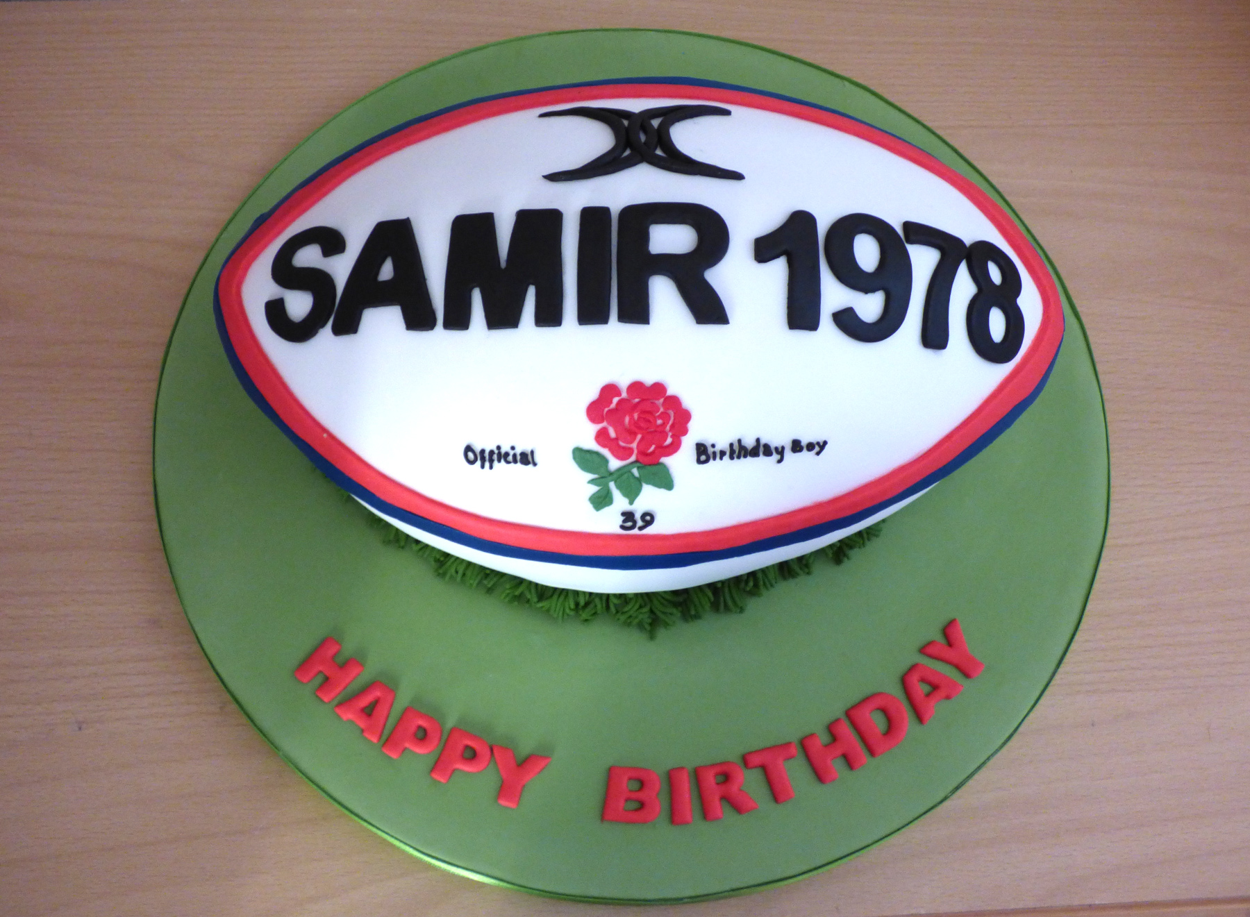 Cake tag: england rugby - CakesDecor