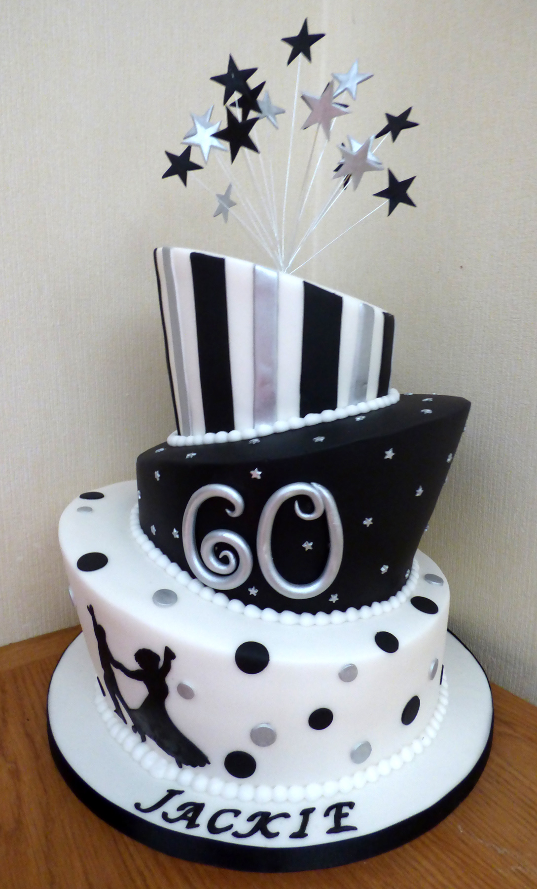 Red, Black And Silver Birthday Cake - CakeCentral.com
