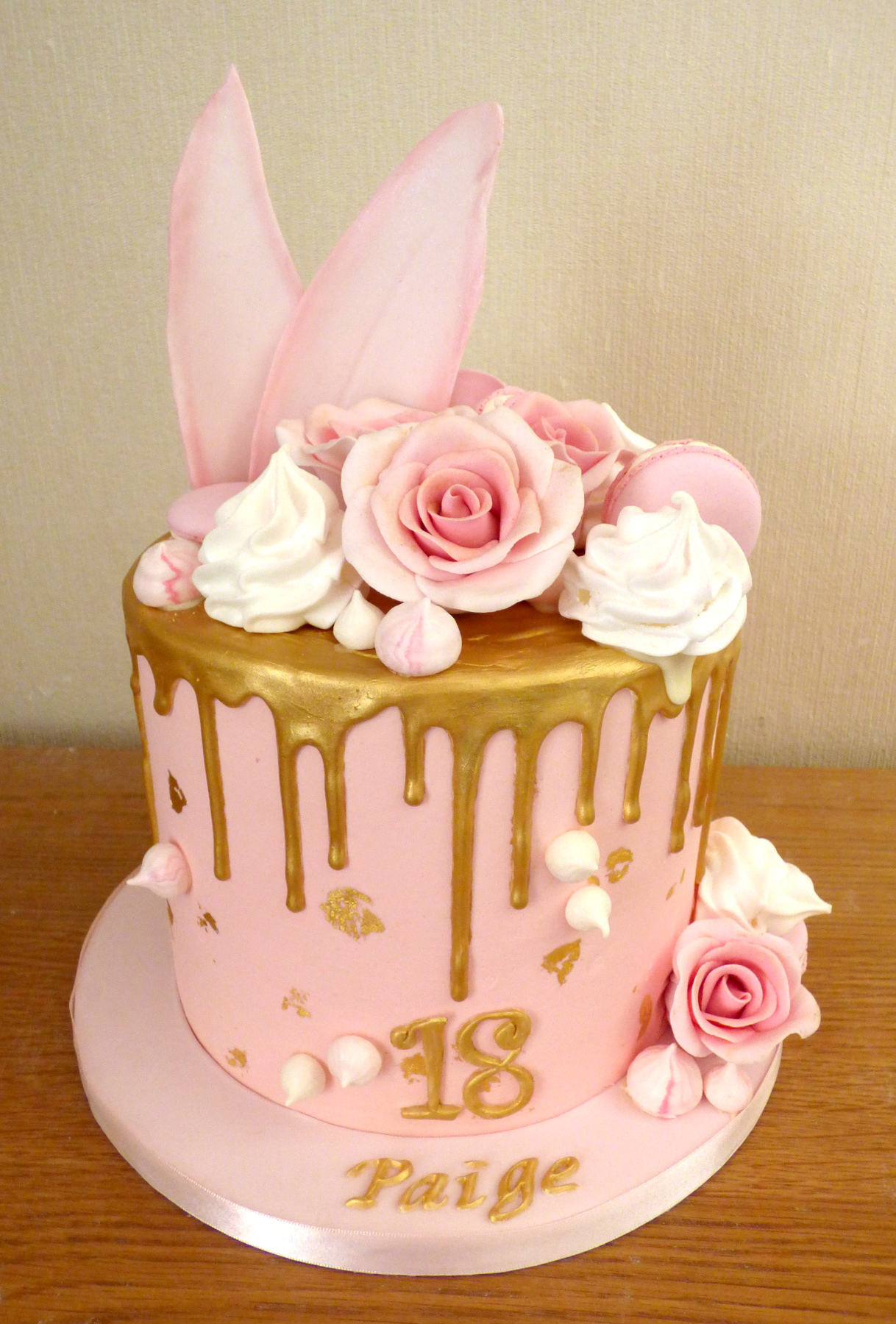 Pretty in Pink Gold Sequin Drip Cake! - Juniper Cakery